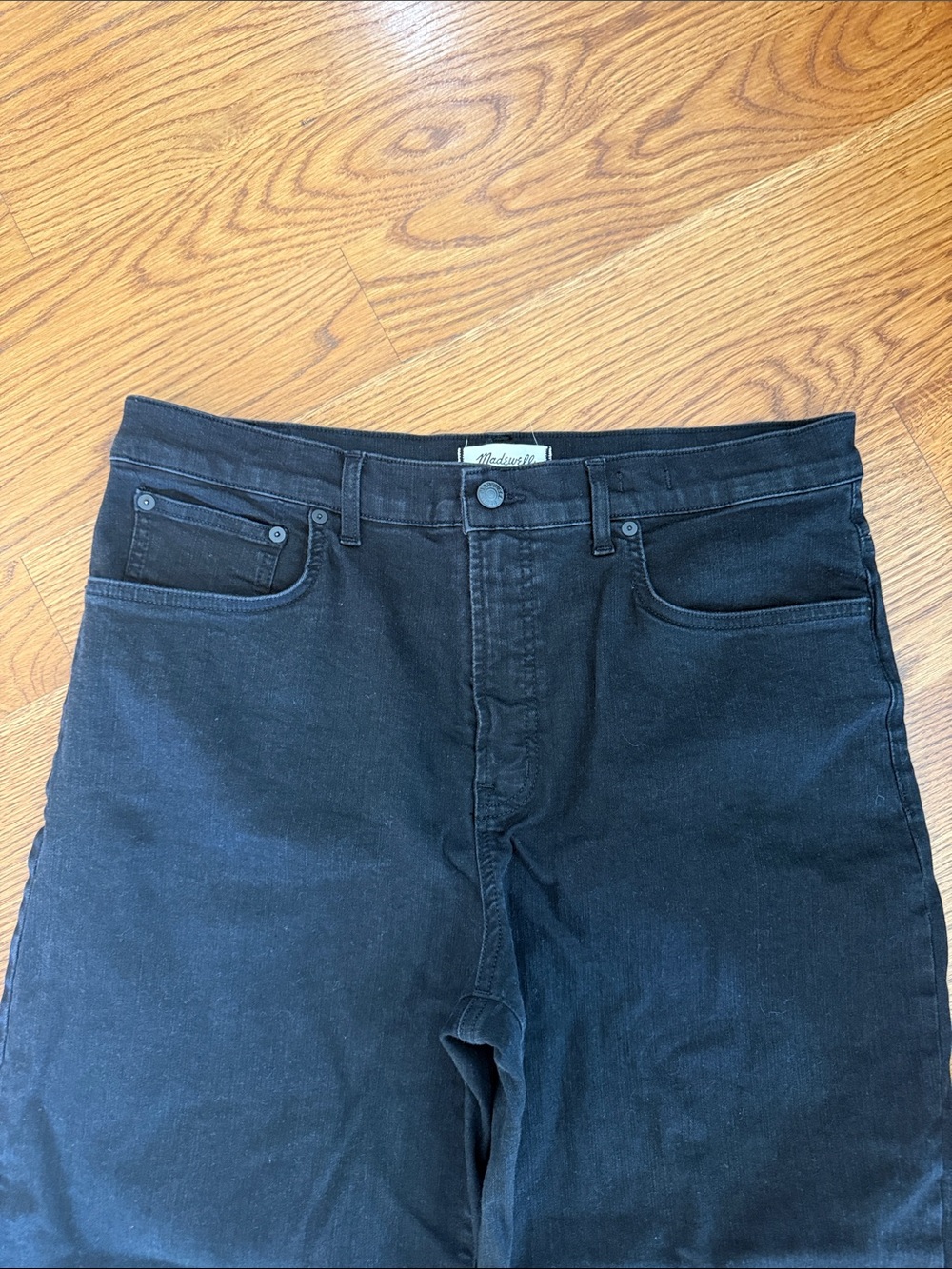 Madewell Perfect Vintage Wide-Leg Jeans Size 33 Black High Rise - Picture 3 of 12